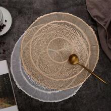 1 pièce/4 pièces/6 pièces Sets de table décoratifs en PVC résistant à la chaleur et antidérapants en forme de méduse avec feuille d'or ajourée, pour hôtels, restaurants, fêtes, mariages et vacances