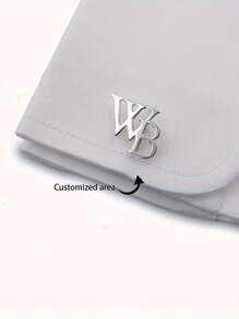 Maßgeschneiderte Herren-Manschettenknöpfe aus Edelstahl mit eleganten Buchstaben, Accessoire für Herrenanzüge, Geschenk für Vater, Ehemann, Freund, Sohn – Großbuchstaben, raffinierter Stil, Edelstahlmaterial