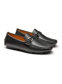 Men's Penny Loafers Moccasins Shoes - Black - View 7