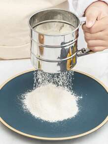 1pc Stainless Steel Sifter, Classic Flour Sieve For Kitchen