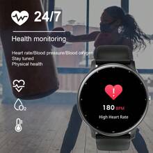 A Unisex Black Silicon Strap 1.28 Inch High Definition Touch Screen Multifunctional Digital Sports Watch With Various Sport Modes, Music Control, Photograph Control, Social Media Notification, Suitable For Gift, Sports, School, Etc. Best Choice For Gifts.,As A Father's Day Gift As A Gift For Students Returning To School