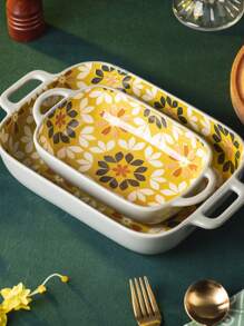 1/2 Bát đựng súp phong cách Bohemian bằng gốm sứ vẽ tay, bát đựng salad, đĩa đặc biệt, bát đựng mì, bát đựng bánh nướng, đồ dùng ăn uống cổ điển thích hợp cho gia đình, tiệc tùng, sử dụng tại nhà hàng, bữa tối gia đình, tiệc sinh nhật, tặng quà, khay nướng vui nhộn - Bát nướng Bohemian - Xem 8