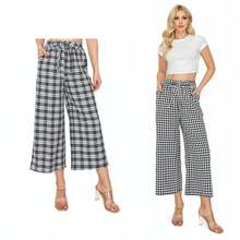 PANTALON ANCHO A CUADROS - Surtido - Ver 2