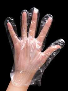 100pcs/Pack Disposable Gloves, Outdoor Catering, Baking, Beauty Salon, Cleaning, Kitchen, Sanitary PE Gloves, Transparent Protective Gloves, Suitable For Household, Restaurant, Street Stall, Salon
