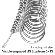Ring Size Core Axis Measurement Tool Steel Ring Size Measurement Size Set - Rubber Jewelry Merchant Hammer Metal Finger Size Rod Wire Winding Ring Tool Jewelry Making Kit