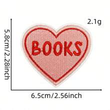 1pc/8pcs Set Colorful Book Themed Iron-On Patches, Pink And Multicolor, Embroidered Applique, Suitable For DIY Handmade Crafts - Ideal Gift For Book Lovers, Women And Girls - Perfect For Christmas And New Year Holiday Decoration Of Clothes, Backpacks, Hats, Jeans, Perfect Gift For Book Lovers - Multicolor - View 14