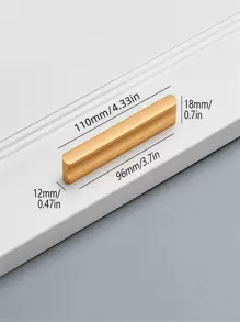 Solid Aluminum Cabinet & Drawer Long Pull Handles, Black And Gold Color For Furniture, Kitchen Cabinets - Multicolor - View 8