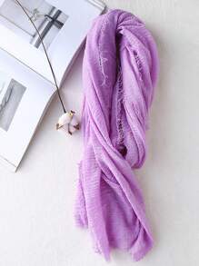 1 pièce Étole de plage polyvalente et mignonne de couleur unie pour femme, protection solaire. Accessoire de mode pour séance photo, nouvelle collection printemps/été