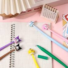 Sanrio 6 stuks Sanrio neutrale pennen, gebruik op kantoor, vloeiend schrijven - compact, fris ontwerp, geschikt voor handtekeningen, vloeiend schrijven, uniek ontwerp, geweldig cadeau