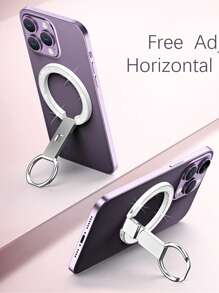 Suporte Magnético de Anel 3 em 1, Brilhante com Glitter, Ultra Fino e Leve, Magnético Forte, Rotação de 360°, Dobrável, Material de Liga, Portátil e Universal, Design de Decoração de Mesa, Compatível com iPhone, Celulares Android, Presente de Aniversário, Presente para Família e Amigos, Suporte de Anel, Pegador de Celular, Acessórios de Celular - Multicolorido - Visão 5
