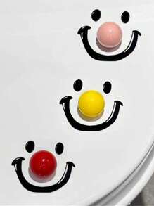 3/6 件微笑小丑马桶盖支架，无需亲自触摸马桶盖，减少细菌感染，为浴室带来一些乐趣浴室装饰