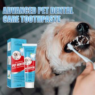 60g Pet Toothpaste, Dog & Cat Breath Freshener & Tartar Remover, Edible Dental Care Toothpaste For Pets