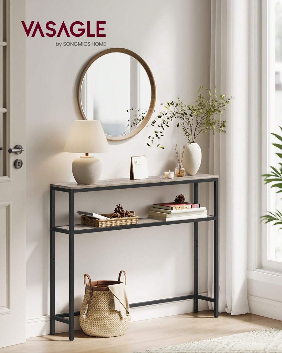 VASAGLE Bench Table - Grey - View 1
