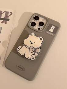 1 件 GUCADI 复古可爱卡通软手机壳带支架，防震全覆盖，兼容 Apple 16/15/14/13/12/11 系列，适合秋冬防水防摔防刮