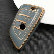 Funda para llave del coche, estuche de llave para BMW para X1, X2, X3, X5, X6, Serie 2, 5, 6, 7, Serie 3, 4, protector de llave inteligente con 2 a 4 botones, a prueba de polvo y anti-caída, elegante y de alta gama
