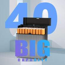 1 pièce Étui à cigarettes personnalisé haute capacité 40 cigarettes, boîte à cigarettes en alliage personnalisée, cadeau pour amoureux, famille, amis