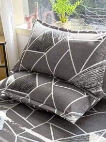 3pcs Aloe Cotton Printed Bedding Set Including Duvet Cover And Pillowcase (Filling Not Included)