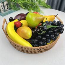 Paquete de 20 piezas de fruta artificial, frutas falsas para decoración del hogar, set de fruta simulada, decoración para fiesta festiva, modelos de frutas para toma de fotos, fresas, mangos y plátanos falsos