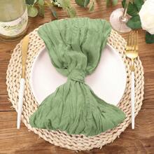 12pcs Bohemian Style Crinkle Cloth Napkins Wrinkled Napkins, Suitable For Wedding, Festival, Birthday, Daily Use And Various Parties