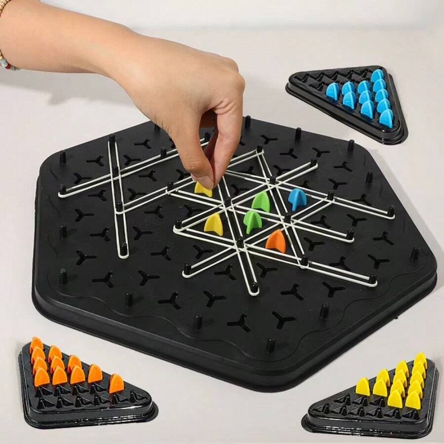 1pc Funny Chain Triangles Board Game, Family Leisure Party Multiplayer Competitive Entertainment, Used For Logic Thinking Practice, Birthday, Christmas Gift[Accessories, Packaging Color And Text Random]