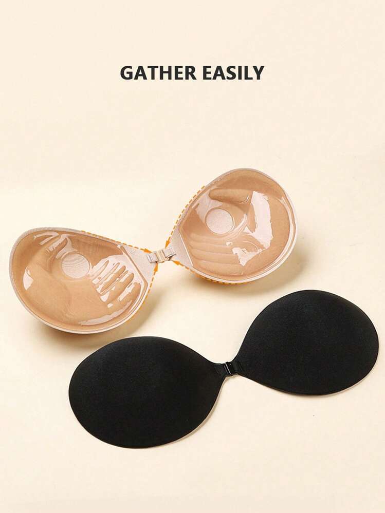 Pétalos de silicona espesos de 3 cm para sujetar el busto, levantarlo y aumentar el pecho, sin espalda ni tirantes, adhesivos, sostén invisible para vestidos, vestidos de boda - Multicolor - Añade 1