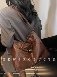 low tea 1 szt. Niska herbata Jednolity kolor PU Skórzana torba typu tote dla kobiet, swobodna moda Duża pojemność torba na ramię z podwójnymi uchwytami i zamknięciem na zamek błyskawiczny, odpowiednia do podróży, zakupów, randek, prezentów dla kobiet, odpowiednia dla nastolatków, studentek, początkujących i białych kołnierzyków, idealna do biura, kampusu, pracy, biznesu, dojazdów, na zewnątrz, podróży, pikniku