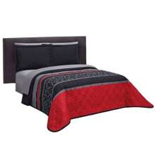 Pinsonic Lightweight Duvet: Freshness And Style For Your Home With Double View - Beautty Home - 黑色和紅色 - 查看 3