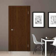 2 件木质图案自粘门贴、贴花、墙贴、家居装饰乙烯基贴纸、春季装饰让您的家焕然一新、拉玛装饰贴纸