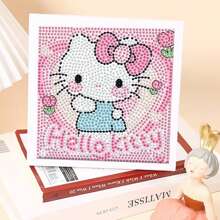 Sanrio 1 szt. Sanrio Cinnamoroll Diamentowy Zestaw Malarski DIY Z Ramą, Ręcznie Robione Diamentowe Rzemiosło Artystyczne, Prezent