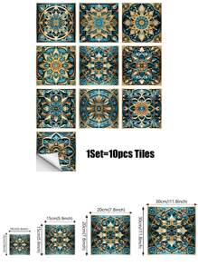 10 piezas de papel tapiz decorativo para el hogar, adhesivos de pared de mosaico creativos DIY autoadhesivos, antiadherentes y antiensuciamiento para cocina, baño, sala de estar, dormitorio y fondo de pared de TV para embellecer el espacio
