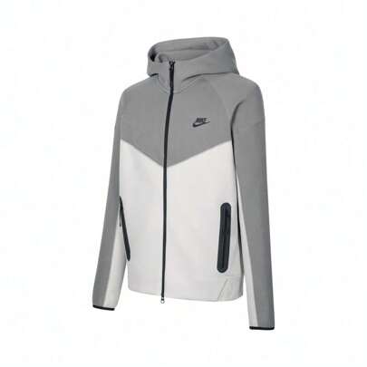  2024 男友风男款 Nike AS M NK TCH FLC FZ WR HOODIE 针织连帽夹克 FB7922-014