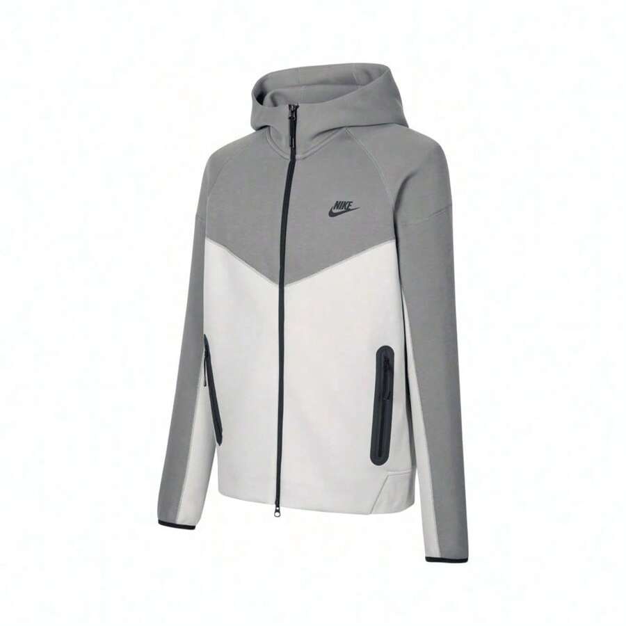 2024 男友风男款 Nike AS M NK TCH FLC FZ WR HOODIE 针织连帽夹克 FB7922-014