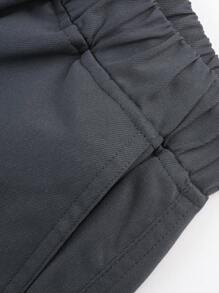 Bộ 3 quần short thể thao ngoài trời nhiều túi màu trơn đơn giản cho bé trai và thanh thiếu niên, Xuân/Thu - màu đen - Xem 7