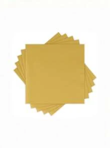 20片/40片/60片/80片/100片/200片組 柔軟2層金色純色圖案餐巾紙，33cm*33cm展開尺寸，一次性派對午餐餐巾紙、雞尾酒餐巾紙、賓客手巾，婚禮週年紀念、畢業派對裝飾 - 金色 - 查看 5