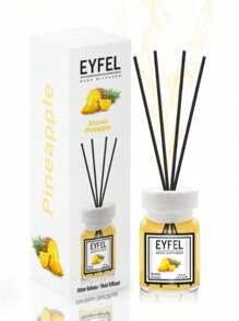 埃菲尔香水扩散器 120 毫升，带 4 根芦苇棒，芳香疗法精油扩散器，浴室和办公室装饰，适用于家庭、卧室、客厅的芦苇扩散器套装，绝佳的礼物创意，空气清新剂 - ananas - 查看 1