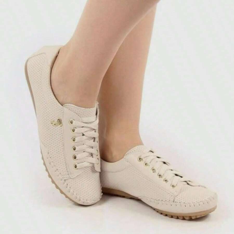 Women's Mocatenis Casual Comfort Sneakers - Màu be - Xem 1