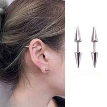 6 件朋克风格不锈钢尖刺耳钉，8 件嘻哈多用途耳钉