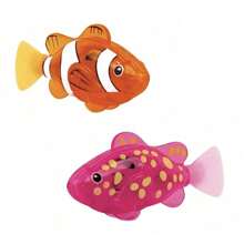 4 件装电子宠物鱼，互动机器人电动鱼玩具，防水 LED 灯电子鱼，在水中加速和减速摆动，栩栩如生地扭动尾巴，生日、万圣节、圣诞节和感恩节礼物，复活节玩具礼物，派对礼物 - 4 色 - 查看 9