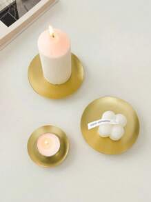 1 pieza/2 piezas/5 piezas Soporte decorativo de hierro dorado/negro para velas, conos de incienso, joyería, bandejas de almacenamiento, decoración de habitaciones, regalos