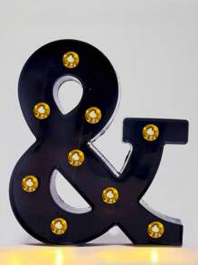 1pc 21.8cm/8.58in Height Festival And Party Lighting,Christmas Decorations Lights Outdoor, LED Lamp,Numbers 0-9, Letters A-Z, Christmas Decoration Numbers Lights, Holiday Accessory, Wedding Birthday Party Supplies, Room Scene Decor - Black - View 31