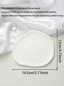 1pc Nordic Style Simple And Lrregular Storage Tray, Plaster Tray Jewelry Ornaments Photo Decoration Props Photography Objects Home