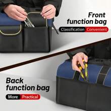 1-Piece Set 13in/20in Tool Bag 1680D Oxford Cloth Wear-Resistant And Waterproof High-Capacity Electrician Carpenter Portable Storage Handbag - Blue - View 5