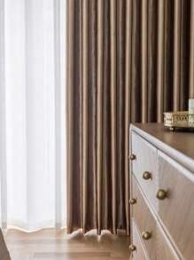 1pc Plain Color Curtain For Living Room Bedroom, Blackout Function, Also For Decoration, Sound Insulation, Thermal Insulation, Privacy Protection, With Good Draping Effect