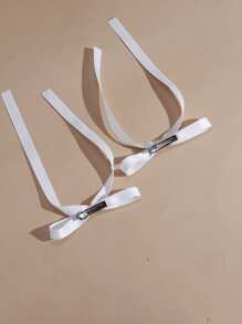 2 pièces/set Clips à cheveux à nœud de ruban style ballet minimaliste pour femmes, accessoires capillaires mignons et décontractés pour tous les jours, convenant à toute occasion