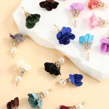 10 chiếc 28*14mm nhiều màu sắc ngọc trai giả tua rua mặt dây chuyền làm đồ trang sức vòng tay vòng cổ bông tai vật dụng thủ công tự làm - Tua hoa ngọc trai - Xem 8