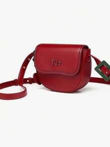 Regalo de cumpleaños Bolso de silla de montar de cereza 2025 Nuevo bolso de mano versátil y de moda con textura roja Bolso cruzado original para mujeres
