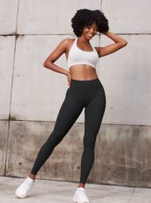 VOYJOY Women Impact Leggings Seamless Scrunch Butt Lifting Workout Leggings High Waisted Gym Yoga Pants Yoga Pants For Women  Black Pants Summer Clothes For Women - màu đen - Xem 4