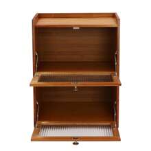 40*28*50cm/15.7*11*19.7in Tabletop Cabinet With Door Mini Kitchen Cabinet 2 Tiers Cupboard Storage Cabinet Small Sideboard Cabinet For Kitchen, Study, Bathroom, Bedroom, Living Room