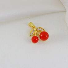 1 pieza de Colgante de forma de cereza, luna y ojo malvado de cobre con micro incrustación de circonita, adecuado para pulsera, tobillera, pendientes, collar, llavero y decoración colgante versátil. - Multicolor - Ver 29