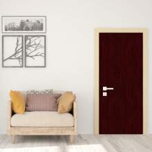 2 件木质图案自粘门贴、贴花、墙贴、家居装饰乙烯基贴纸、春季装饰让您的家焕然一新、拉玛装饰贴纸